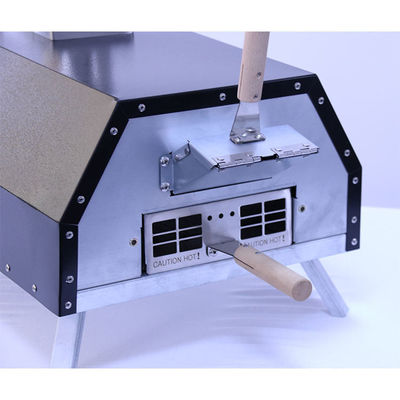 Customized Dual- Outdoor Pizza Baking Stove with Thermometer Spray Black Finishing