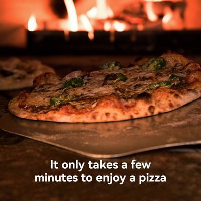 Customized Dual- Outdoor Pizza Baking Stove with Thermometer Spray Black Finishing