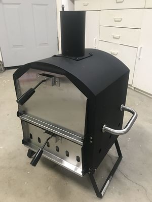 16 Inch Steel Woodfired Pizza Oven BBQ with Stone Peel and Removable Cooking Rack
