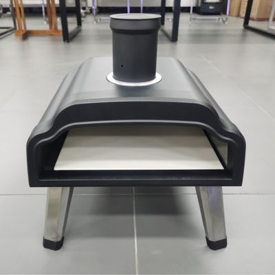 Matte Process Custom Stainless Steel 14" Pellet Rotating Pizza Oven for Outdoor Baking