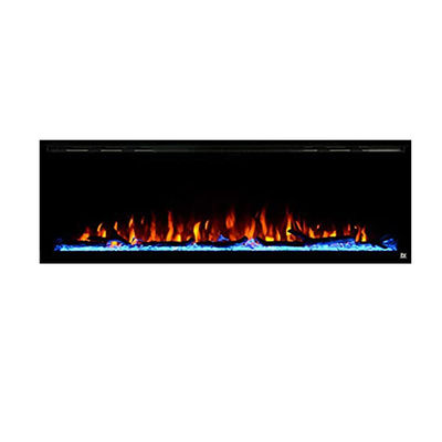 Electric 1500w 50" Decorative 15 Colors Flame Wall Mounted Recessed LED Fireplaces Heater