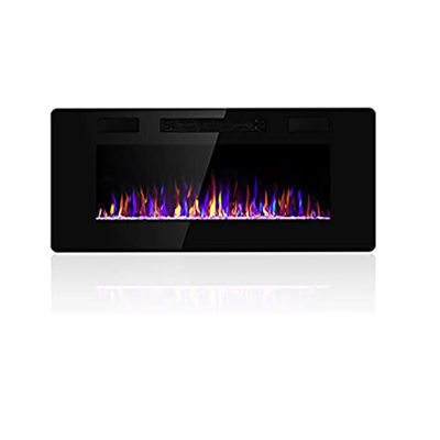 Electric 1500w 50" Decorative 15 Colors Flame Wall Mounted Recessed LED Fireplaces Heater