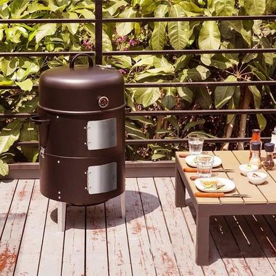 Cold Rolled Steel Portable Outdoor Barrel Turkey Charcoal BBQ Grill Set for Kitchen Garden