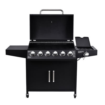 Large 70000btu Barbeque Charcoal Grill Outdoors Kitchen Metal 6 Burners Gas BBQ Grill