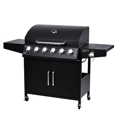 Large 70000btu Barbeque Charcoal Grill Outdoors Kitchen Metal 6 Burners Gas BBQ Grill