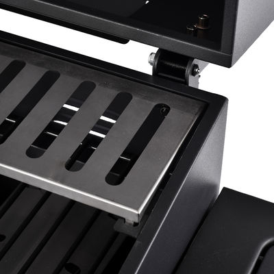 Customized Logo Print Steel Burger BBQ 4 Burners Outdoor Gas Barbeque Grill with Logo