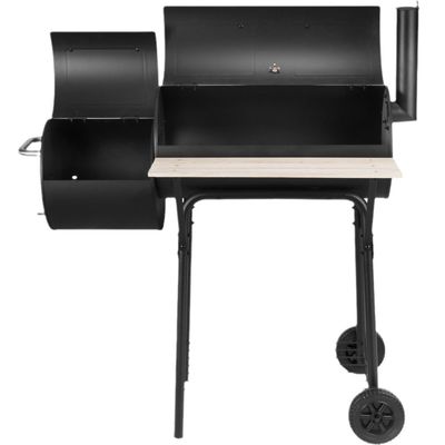 Customized Logo Acceptable Large Pellet Charcoal Oven Grill Machine with Folding Table