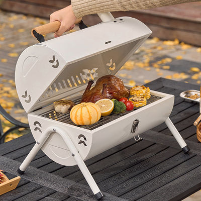 Compact Pellet Charcoal BBQ Meat Smokers Machine Small Portable Mini Smoker Grill