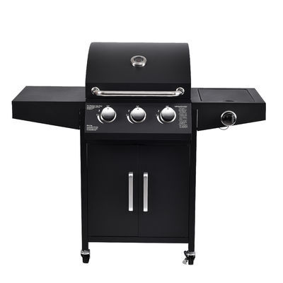 Powder Coated Outdoor Camping Barbecue Grills Smoker Portable Smokeless Bbq Gas Grills With Trolley