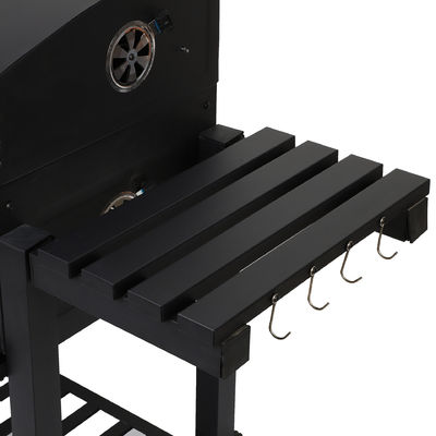 Folding Black Large Charcoal Grill Deluxe BBQ Smoker for Picnic Camping Patio Backyard Cooking