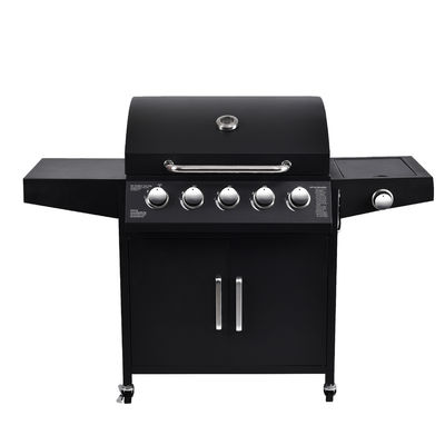 Powder Coated Outdoor Camping Barbecue Grills Smoker Portable Smokeless Bbq Gas Grills With Trolley