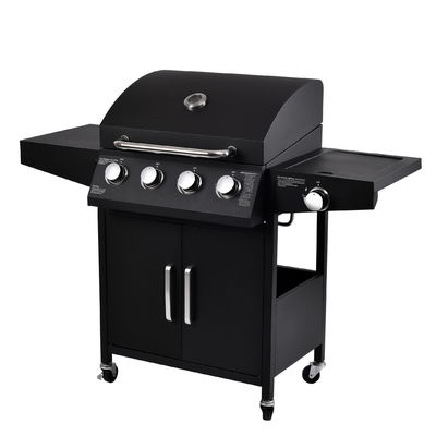 Customer Logo Gas BBQ Grill with Multiple Repurchase 4 1 Burners and Warming Area
