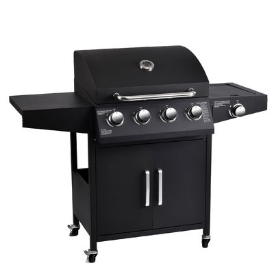 Customer Logo Gas BBQ Grill with Multiple Repurchase 4 1 Burners and Warming Area