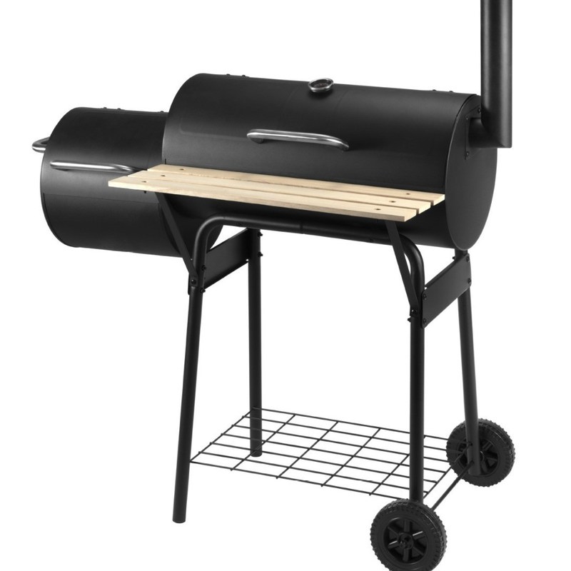 Customized Logo Acceptable Large Pellet Charcoal Oven Grill Machine with Folding Table