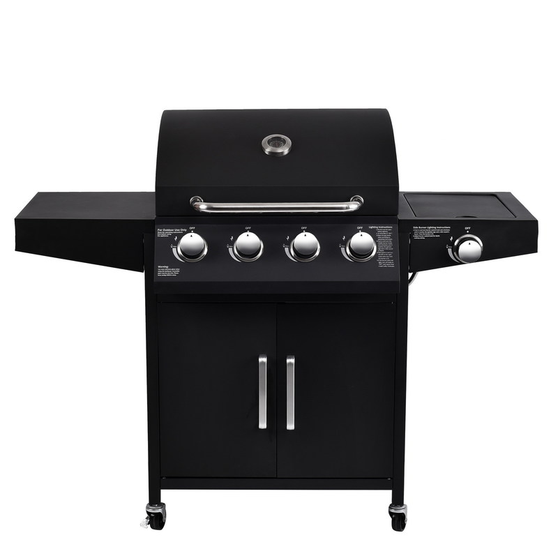Customer Logo Gas BBQ Grill with Multiple Repurchase 4 1 Burners and Warming Area